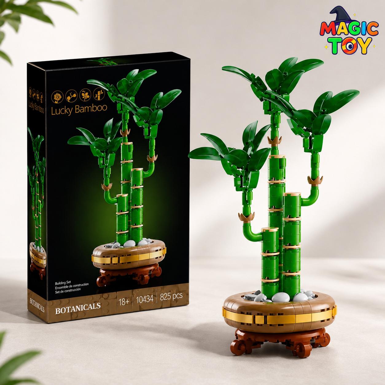 لگو بامبو لاکی (Lucky Bamboo) سری Botanicals | 825 قطعه مدل دکوری گیاهی بزرگسالان ۱۲+