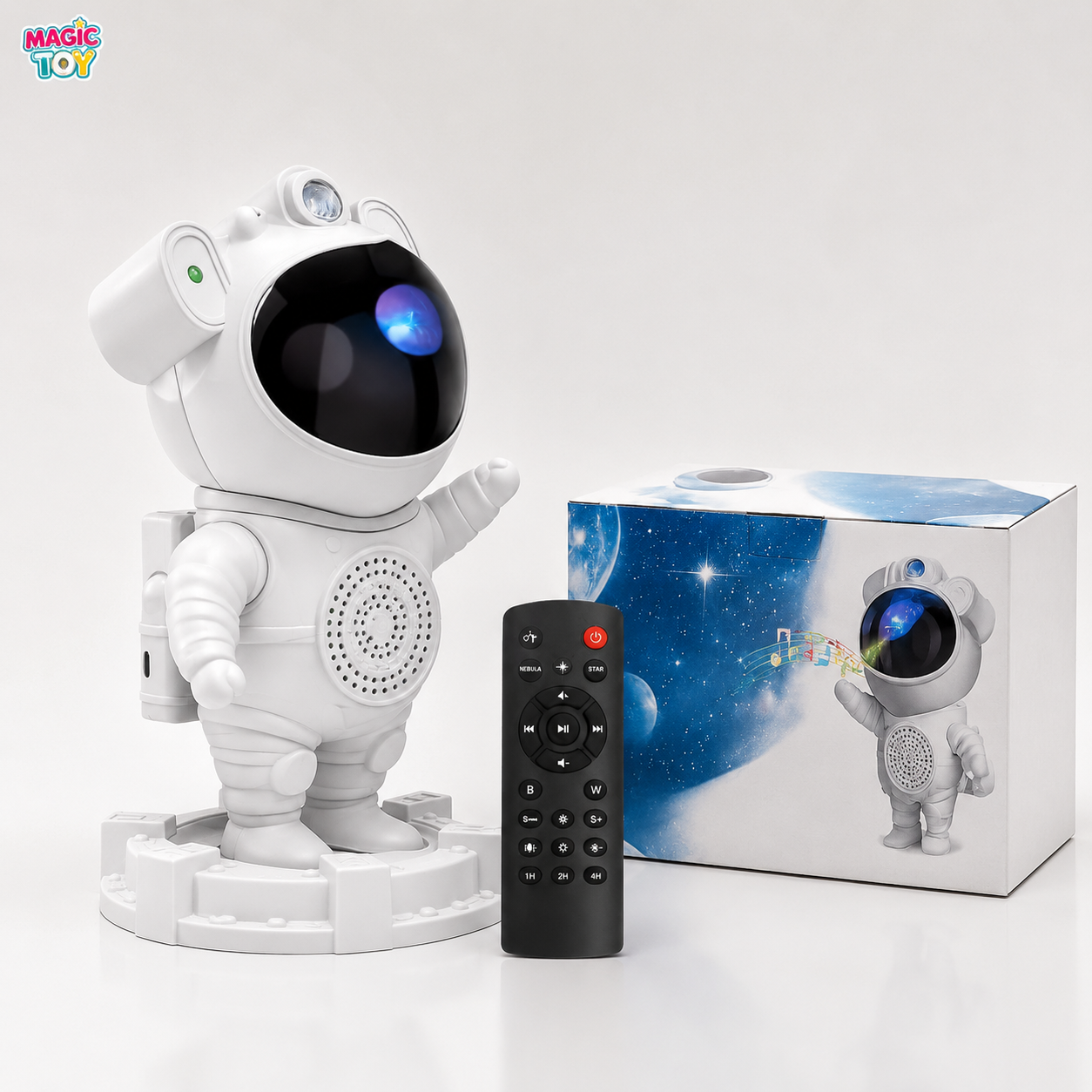 چراغ خواب فضانورد مدل Astronaut Nebula Light | پروژکتور کهکشانی بلوتوثی با ریموت آیتم 003