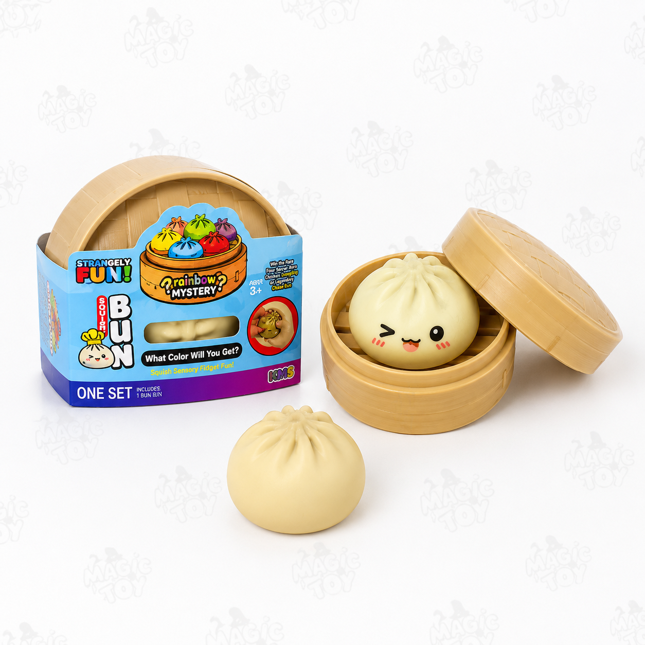 دامپلینگ اسکوئیشی طرح موچی مدل Squishy Bun | فیجت ضد استرس نرم بسته تکی سورپرایزی