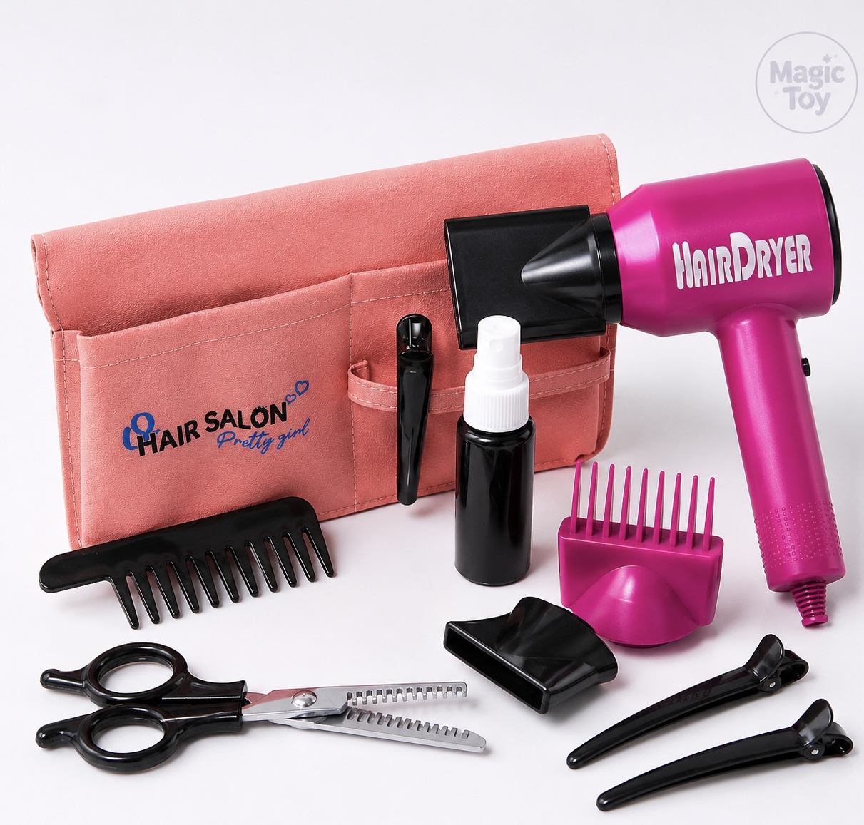 ست لوازم آرایش و آرایشگری کودک مدل Hair Dryer Styling Set | ست سشوار اسباب‌بازی دخترانه آیتم 1_820