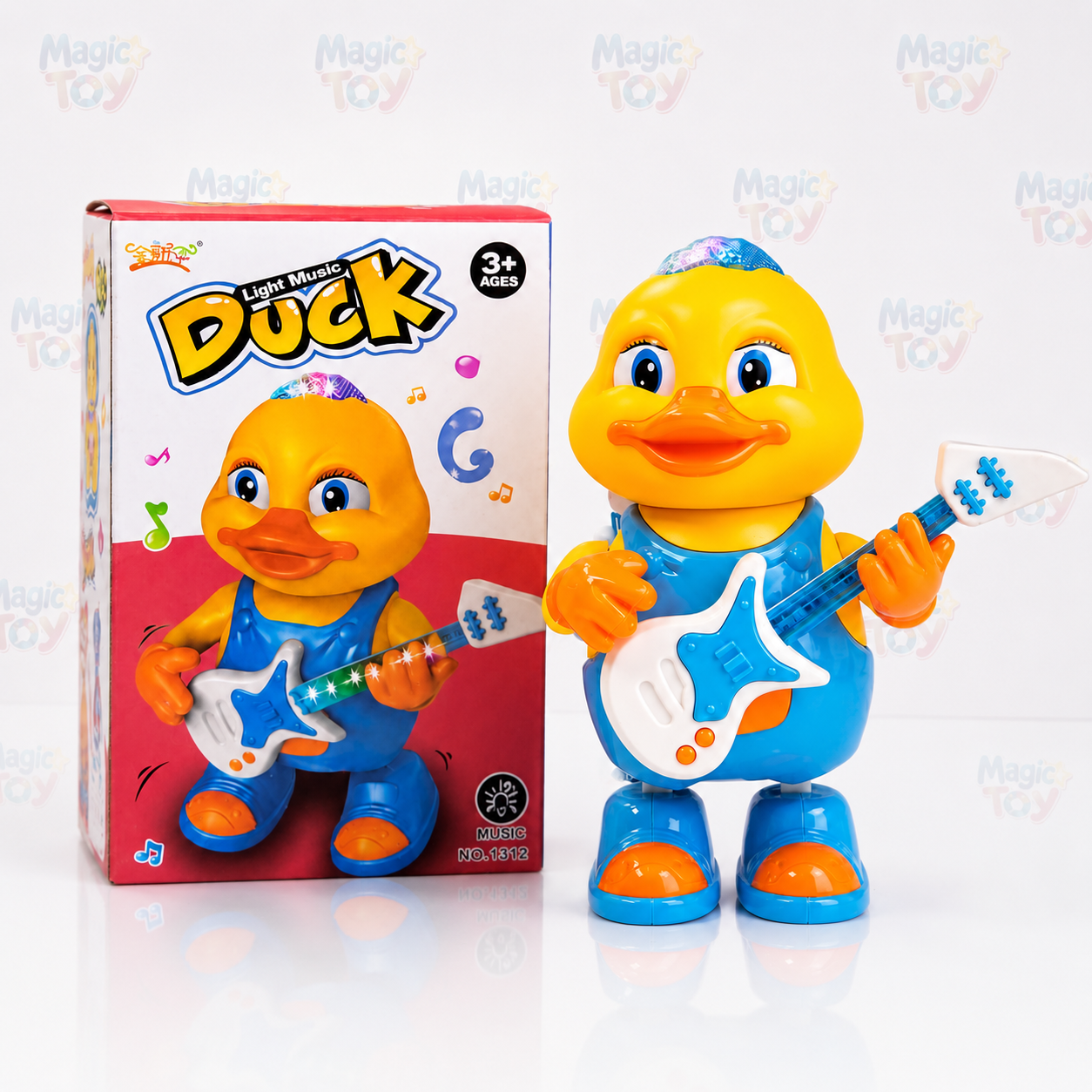 اردک موزیکال گیتار زن چراغ‌دار مدل Light Music Duck | اسباب بازی موزیکال کودک