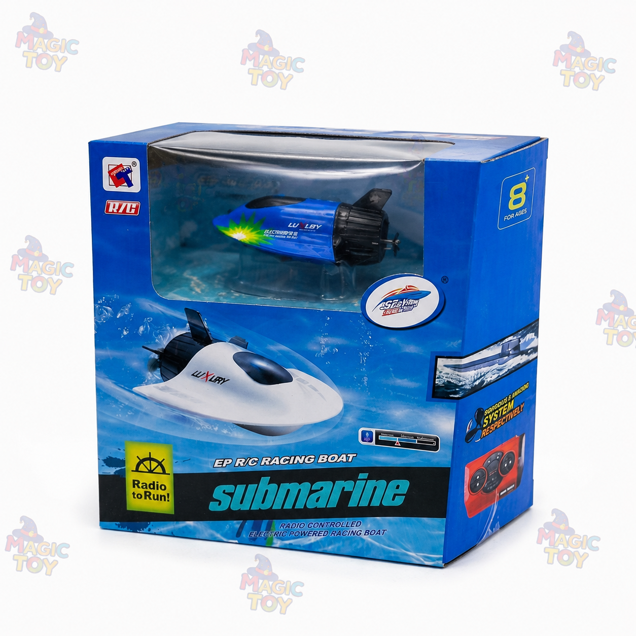 زیر دریایی کنترلی شارژی مدل Submarine | قایق سرعتی برقی ضد آب با ریموت کنترل