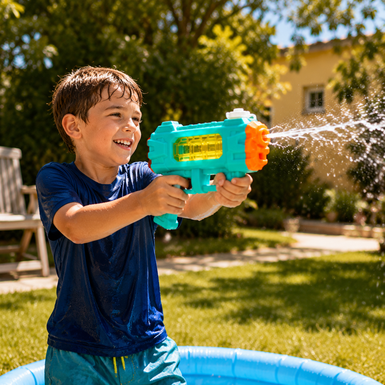 تفنگ آبپاش دوتایی مدل مخزن شفاف Splash Summer (پک ۲ عددی)