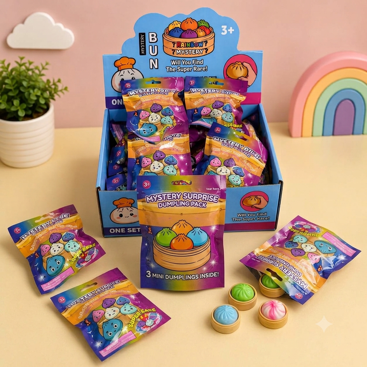 فیجت ضد استرس دامپلینگ ساندیسی سورپرایزی (مدل Mystery BUN Sugar Edition کد 604)