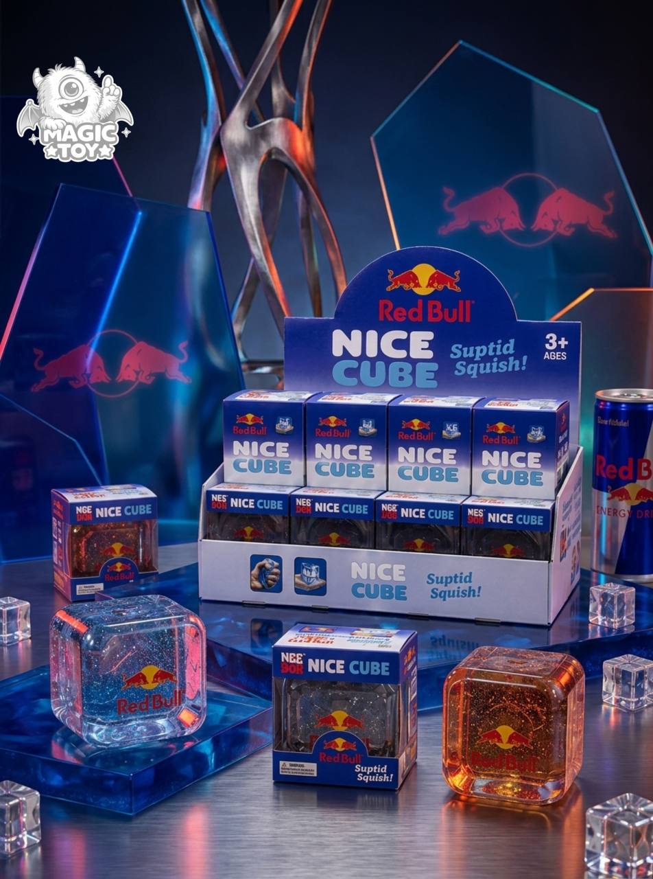 فیجت ضد استرس نیدو مکعبی ردبول مدل Red Bull NeeDoh NICE CUBE (ژله‌ای ژلاتینی اکلیلی متراکم)