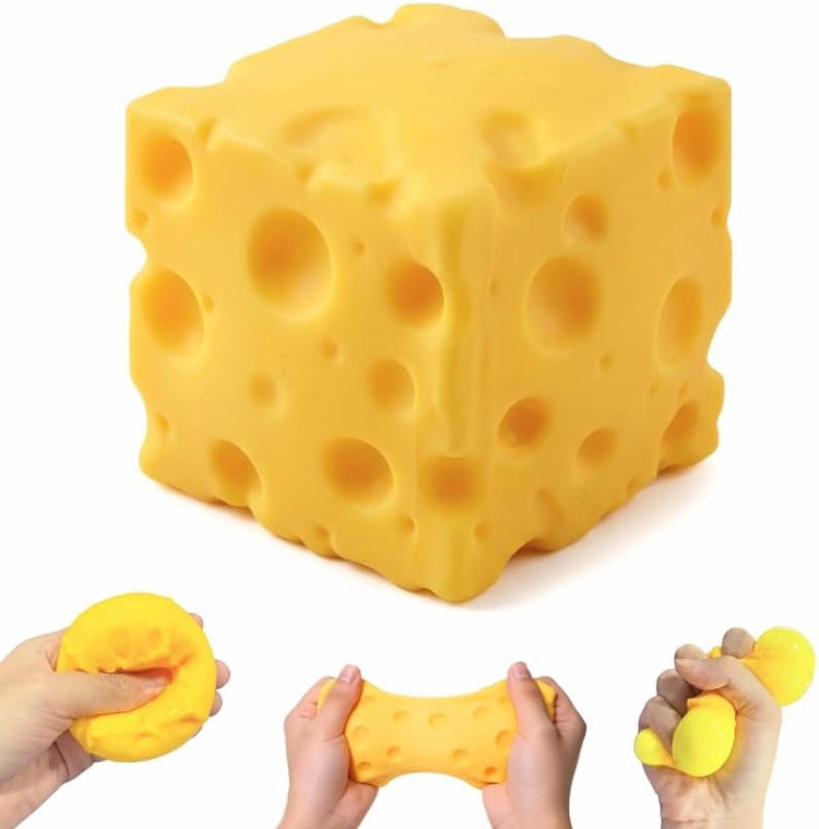 فیجت ضد استرس پنیر تام و جری خامهای مدل CHEESE VENT TOY کد SQ-640 (اسکوییشی نرم سوئیسی)