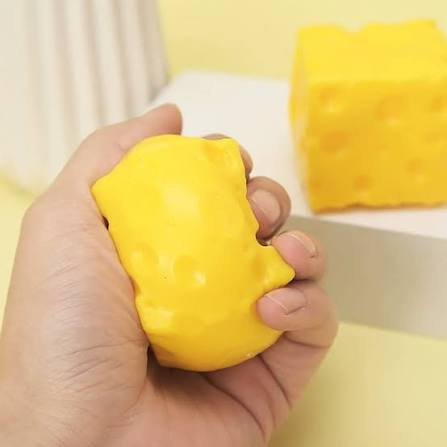 فیجت ضد استرس پنیر تام و جری خامهای مدل CHEESE VENT TOY کد SQ-640 (اسکوییشی نرم سوئیسی)