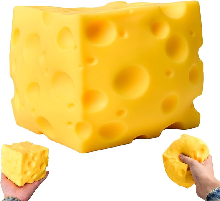 فیجت ضد استرس پنیر تام و جری خامهای مدل CHEESE VENT TOY کد SQ-640 (اسکوییشی نرم سوئیسی)
