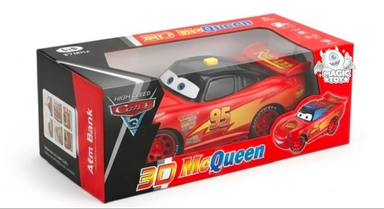 ماشین کنترلی مککویین شارژی مدل 3D McQueen (سری ماشینها ۳ / پرسرعت با نورپردازی LED)