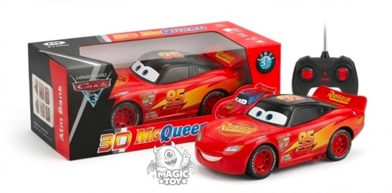 ماشین کنترلی مک‌کویین شارژی مدل 3D McQueen (سری ماشین‌ها ۳ / پرسرعت با نورپردازی LED)