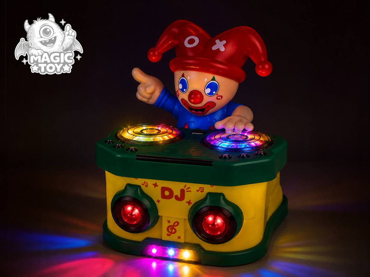 اسباب بازی دلقک دی جی موزیکال و حرکتی مدل DJ CLOWN کد 3_788 (رقص نور ۳D و کابل شارژ)