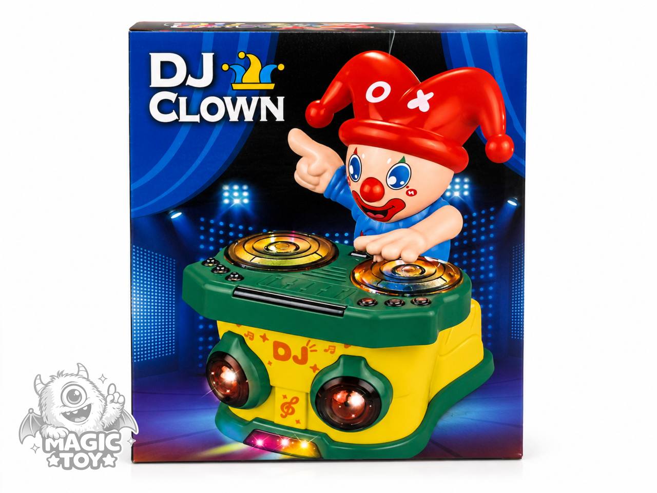 اسباب بازی دلقک دی جی موزیکال و حرکتی مدل DJ CLOWN کد 3_788 (رقص نور ۳D و کابل شارژ)