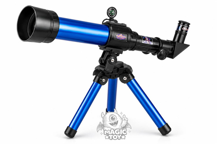 تلسکوپ نجومی آموزشی کودک و نوجوان مدل Telescope Astro-Observation کد 2104 (با ۳ چشمی زوم 20x 30x 40x، سهپایه و قطبنما)