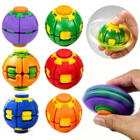 فیجت اسپینر بال چراغدار و تاشو مدل Decompression Spinning Ball (ضد استرس فشاری و دیسکی چرخشی با LED)