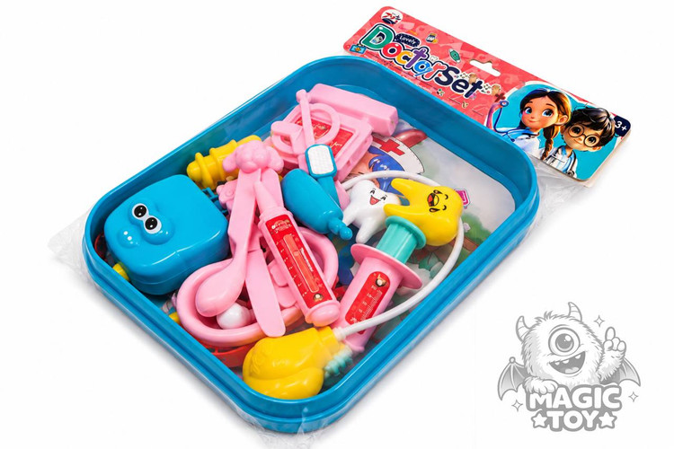 ست اسباببازی دندانپزشکی و دکتری مدل Lovely Doctor Set کد 110_725 (شامل ماکت فک و دندان، مسواک، سرنگ، سینی و گوشی معاینه)