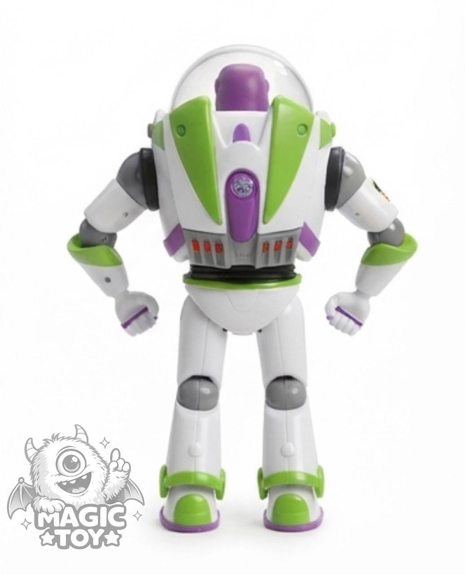 فیگور باز لایتیر باتریخور موزیکال و چراغدار داستان اسباببازیها Toy Story 4 کد 113_8899 (آدمک فضانورد حرکتی با بالهای بازشو، نورپردازی لیزری سینه و کلاه شیشهای)