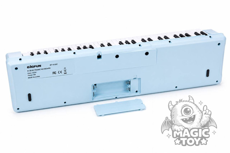 ارگ و کیبورد الکترونیکی ۶۱ کلید بیگ فان مدل BIGFUN BF-6138C (دارای میکروفون، ۱۰ ریتم، ۸ ساز، دمو و کابل شارژ USB)
