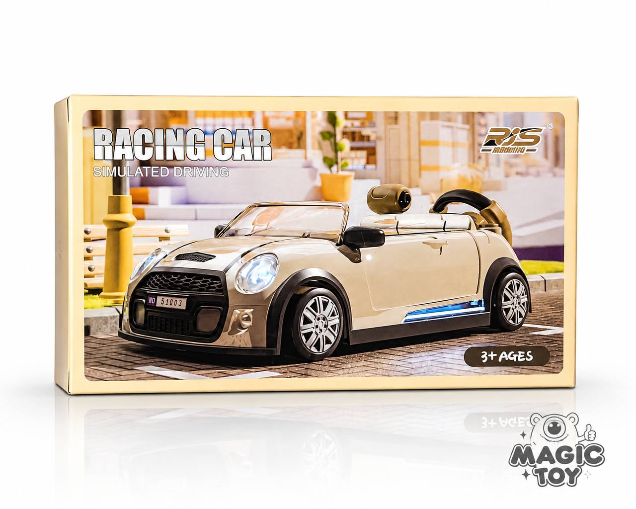 ماشین بازی و شبیه‌ساز رانندگی فرمونی مدل مینی‌کوپر کروک برند R/S Modeling کد 803 (سری Racing Car Simulated Driving موزیکال چراغ‌دار)
